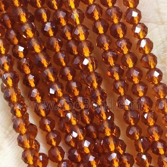 Crystal Glass Beads Faceted Round