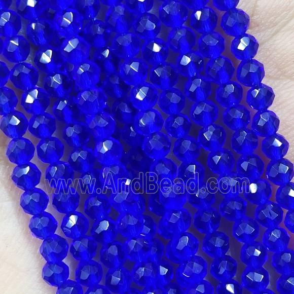 LapisBlue Crystal Glass Beads Faceted Round