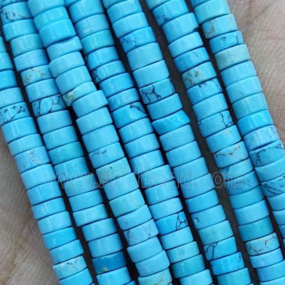 Blue Turquoise Heishi Beads Dye