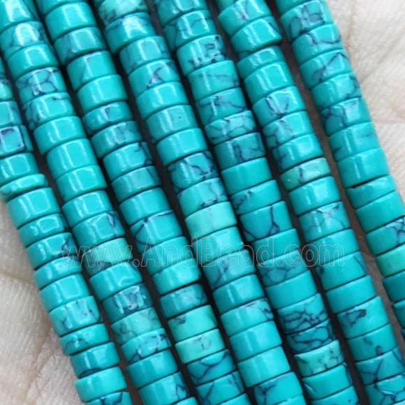Green Turquoise Heishi Beads Dye