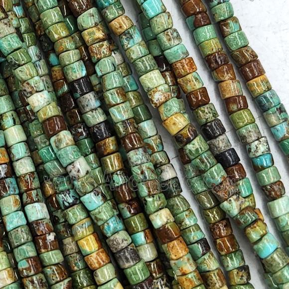 Natural Hubei Turquoise Heishi Beads Green