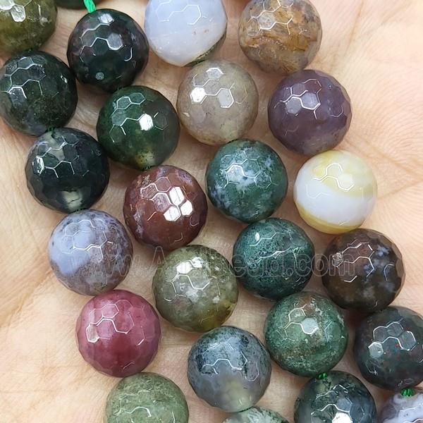 Indian Agate Beads Faceted Round