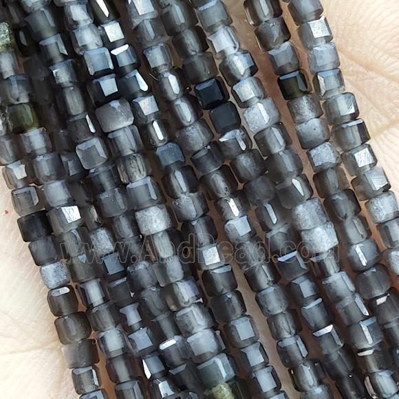 Ice Obsidian Cube Beads