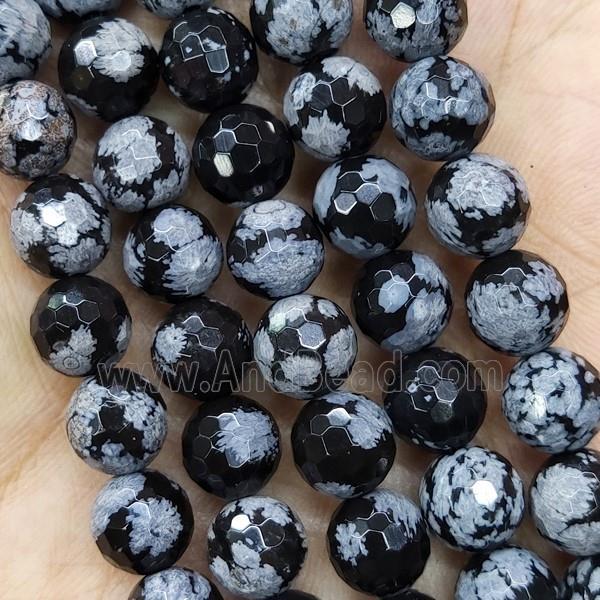Snowflake Jasper Beads Faceted Round