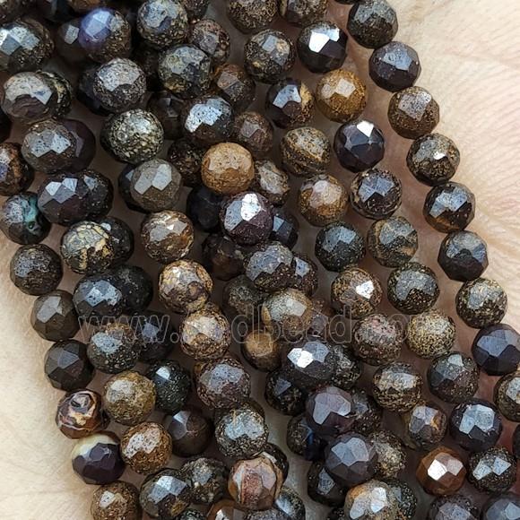 Brown Opal Beads Faceted Round