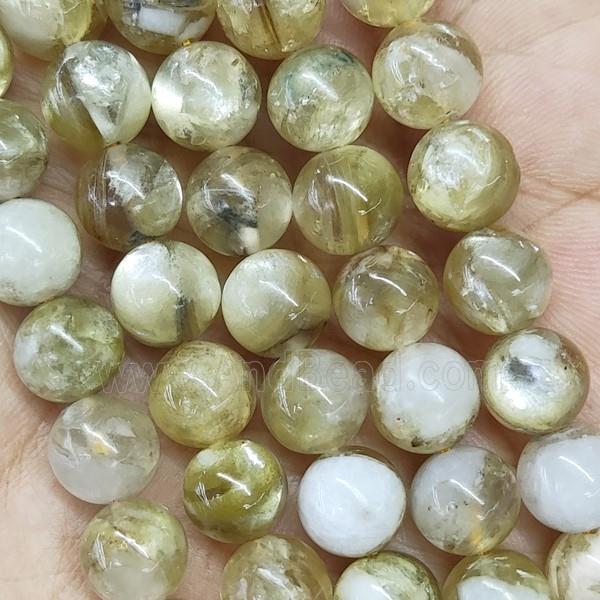 Green Lepidolite Beads Smooth Round