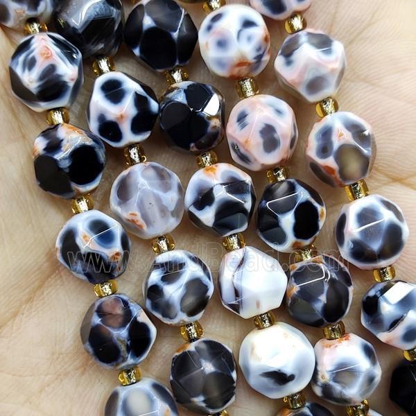 Natural Agate Beads Orange Dye Cut Round
