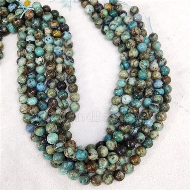 Blue Opal Beads Smooth Round