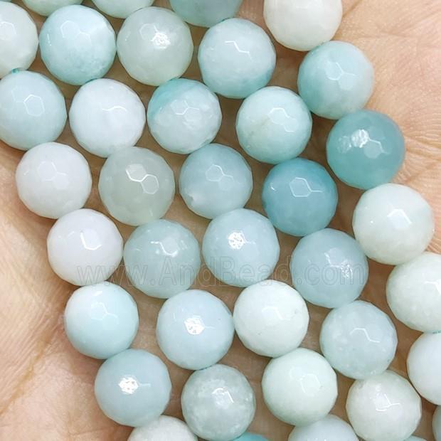 Blue Amazonite Beads Faceted Round