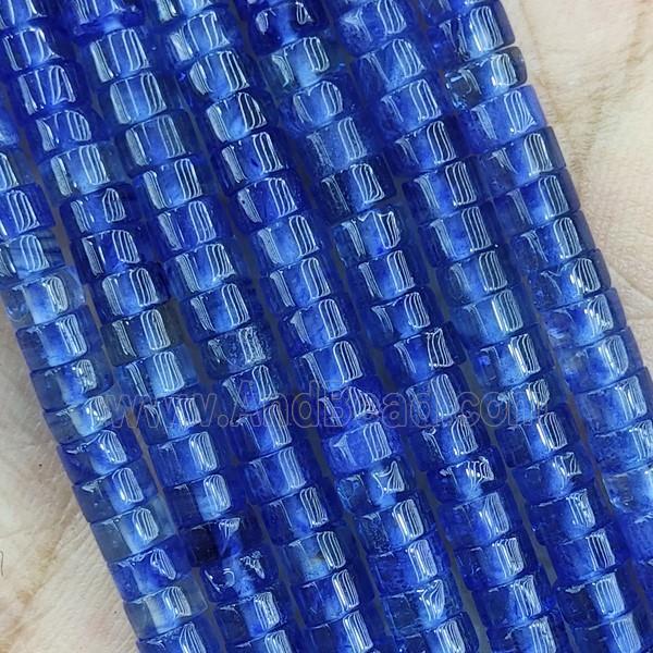 Blue Crystal Quartz Heishi Beads Dye