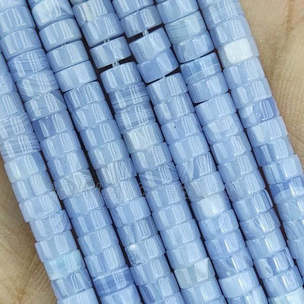 Synthetic Blue Lace Agate Heishi Beads