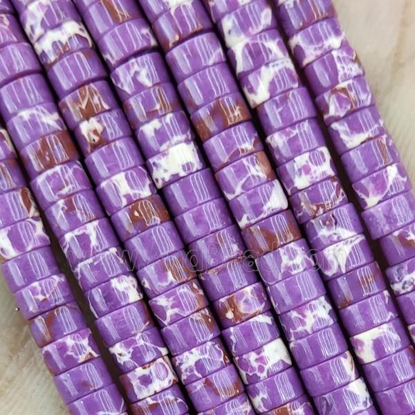 Purple Dye Imperial Jasper Heishi Beads