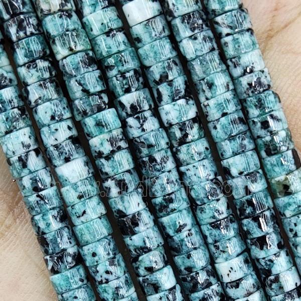 Green Marble Heishi Beads Dye