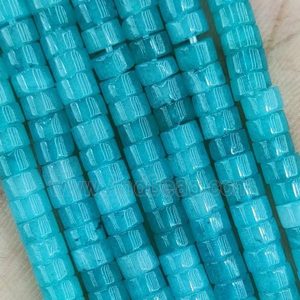 Green Dye Jade Heishi Beads