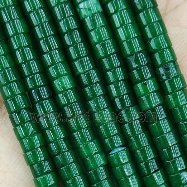 Green Dye Jade Heishi Beads