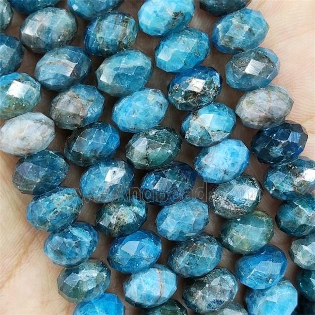 Blue Apatite Beads Faceted Rondelle