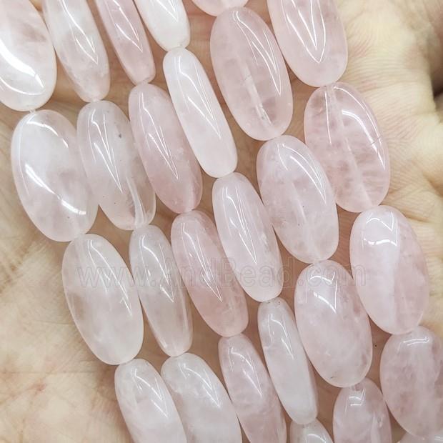 Pink Rose Quartz Oval Beads