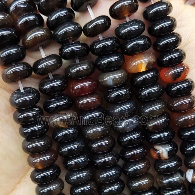 Natural Fancy Agate Rondelle Beads