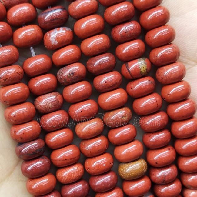 Red Jasper Rondelle Beads Smooth