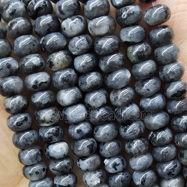 Black Labradorite Rondelle Beads Smooth