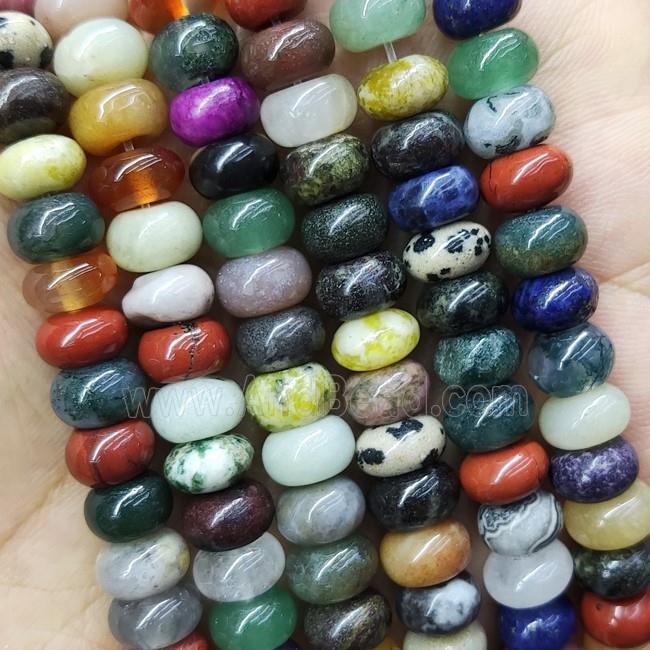 Mix Gemstone Rondelle Beads Smooth