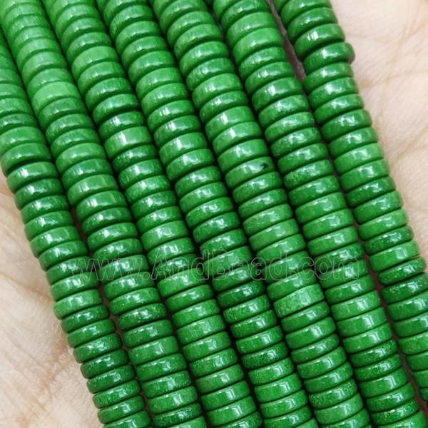 Mint Green Oxidative Agate Heishi Spacer Beads