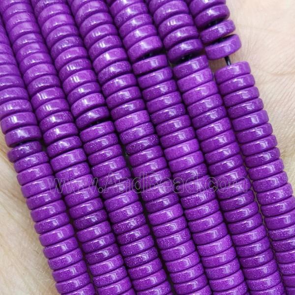 Purple Oxidative Agate Heishi Beads