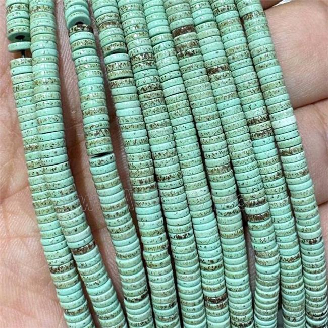 Turq Oxidative Agate Heishi Beads