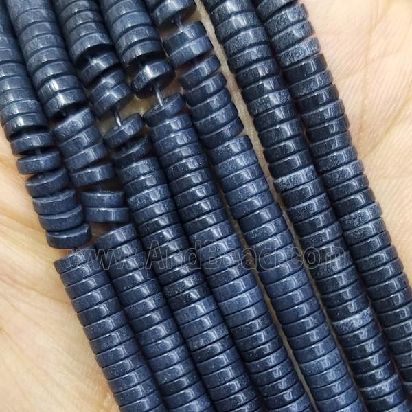 Inkblue Oxidative Agate Heishi Beads
