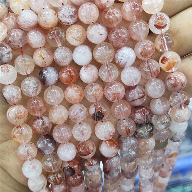 Red Hematoid Quartz Beads Smooth Round