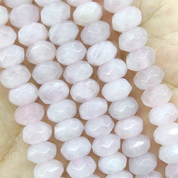 Rose Quartz Beads Faceted Rondelle