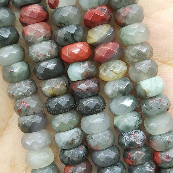 Bloodstone Beads Faceted Rondelle