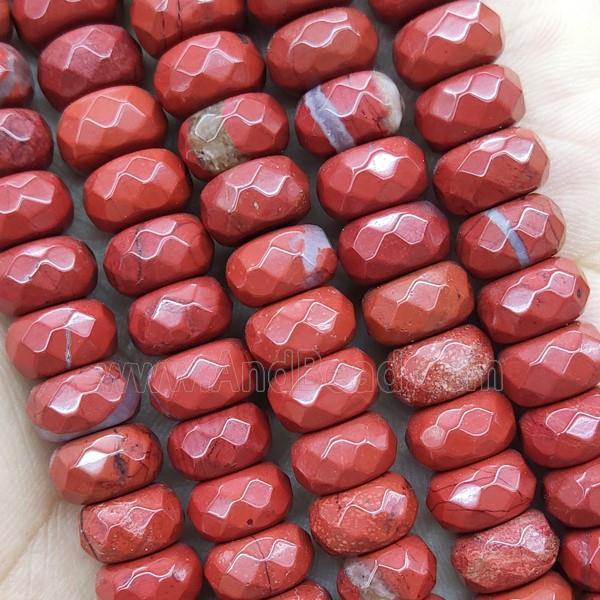 Red Jasper Beads Faceted Rondelle