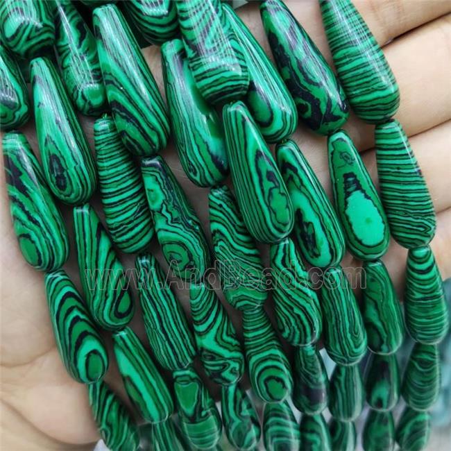 Green Synthetic Turquoise Beads Teardrop