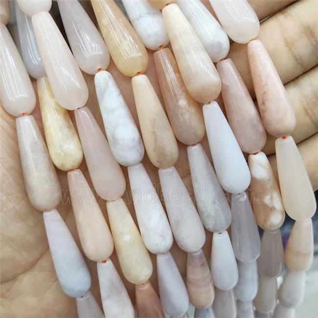 Pink Aventurine Teardrop Beads