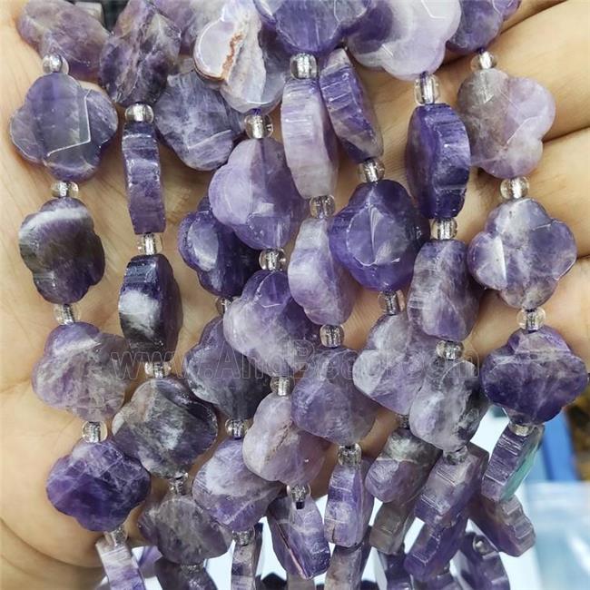 Amethyst Clover Beads Purple