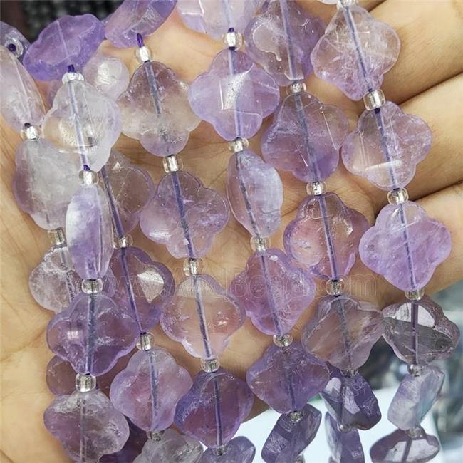 Amethyst Clover Beads Lt.purple