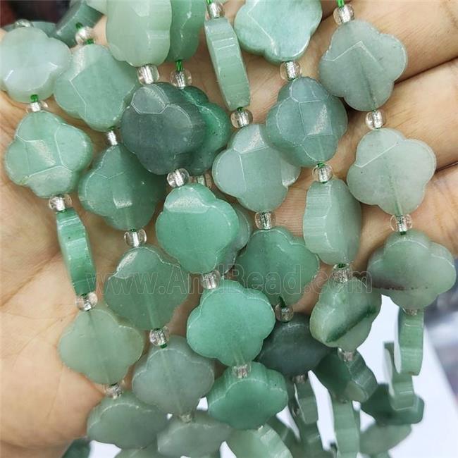Green Aventurine Clover Beads