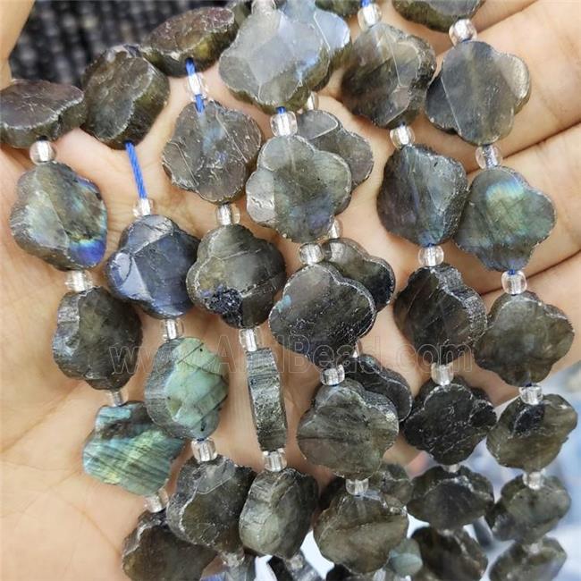 Labradorite Clover Beads