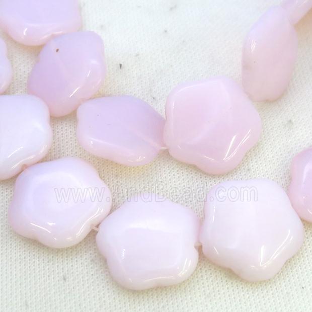 Pink Opalite Flower Beads