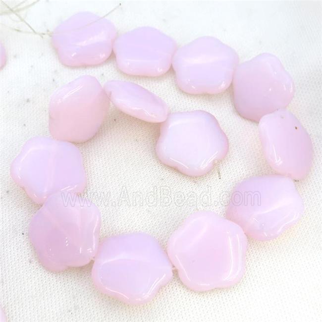 Pink Opalite Flower Beads