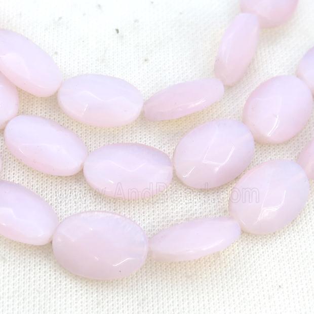 Pink Opalite Beads Faceted Oval