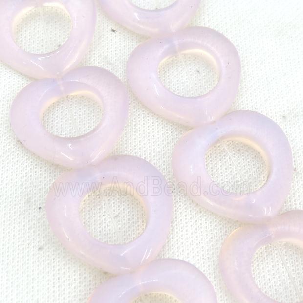 Pink Opalite Heart Beads