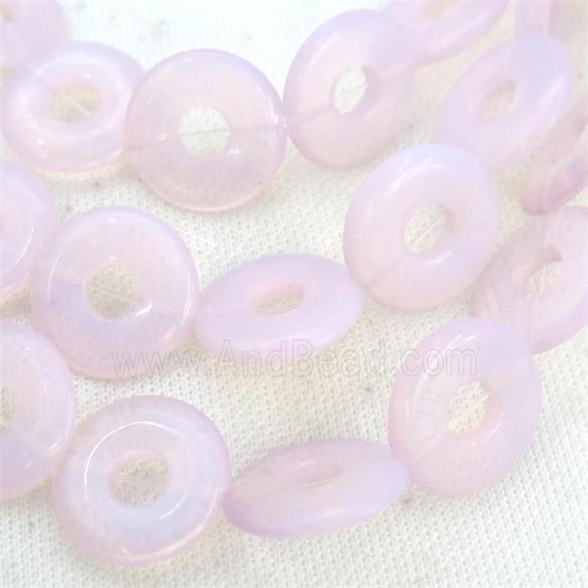 Pink Opalite Donut Beads