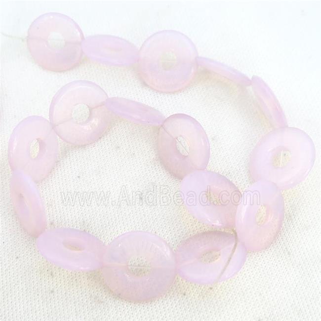 Pink Opalite Donut Beads