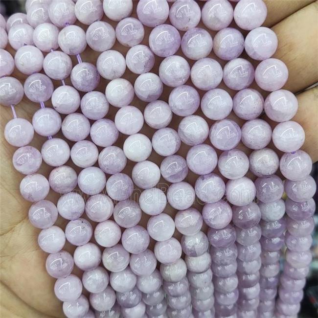 Natural Kunzite Beads Round Smooth A-Grade