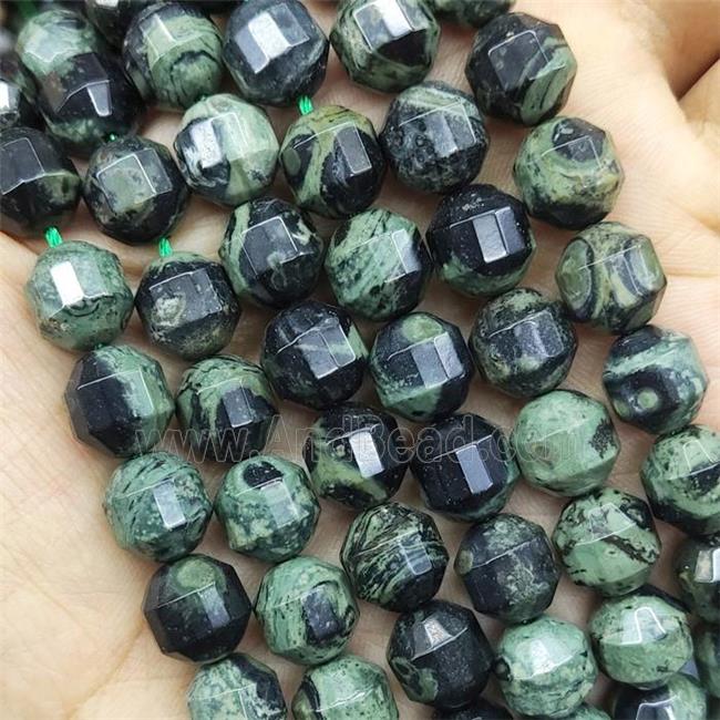 Green Kambaba Prism Beads