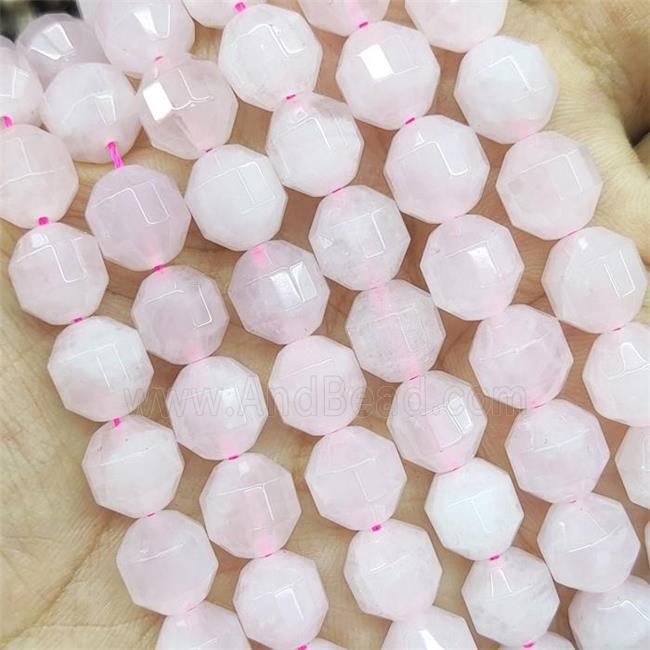 Pink Rose Quartz Prism Beads