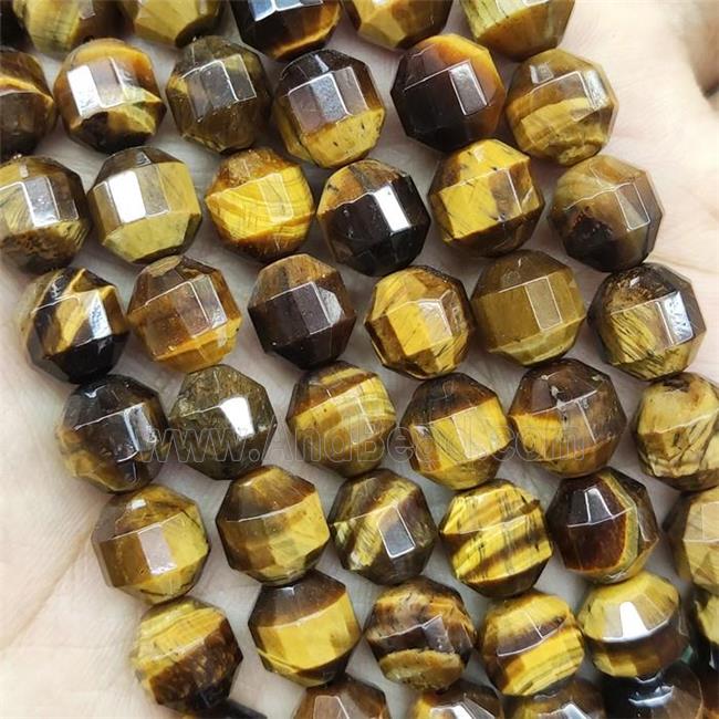Yellow Tiger Eye Stone Prism Beads