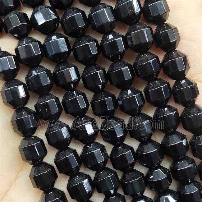Black Onyx Agate Prism Beads